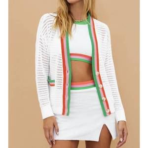 NWT BEACH RIOT gene cardigan in white